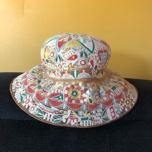 Intricately embroidered Peruvian hat